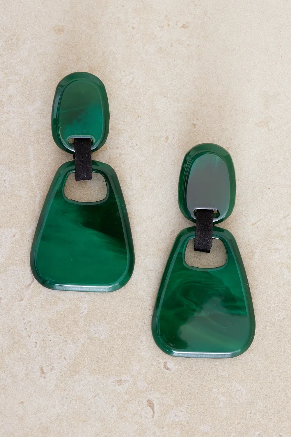 Selma Earrings - Emerald