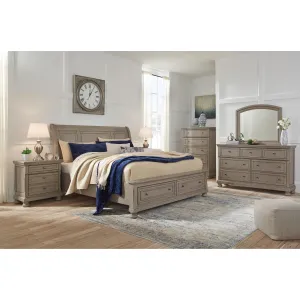 Signature Design by Ashley Lettner B733 7 pc King Sleigh Storage Bedroom Set