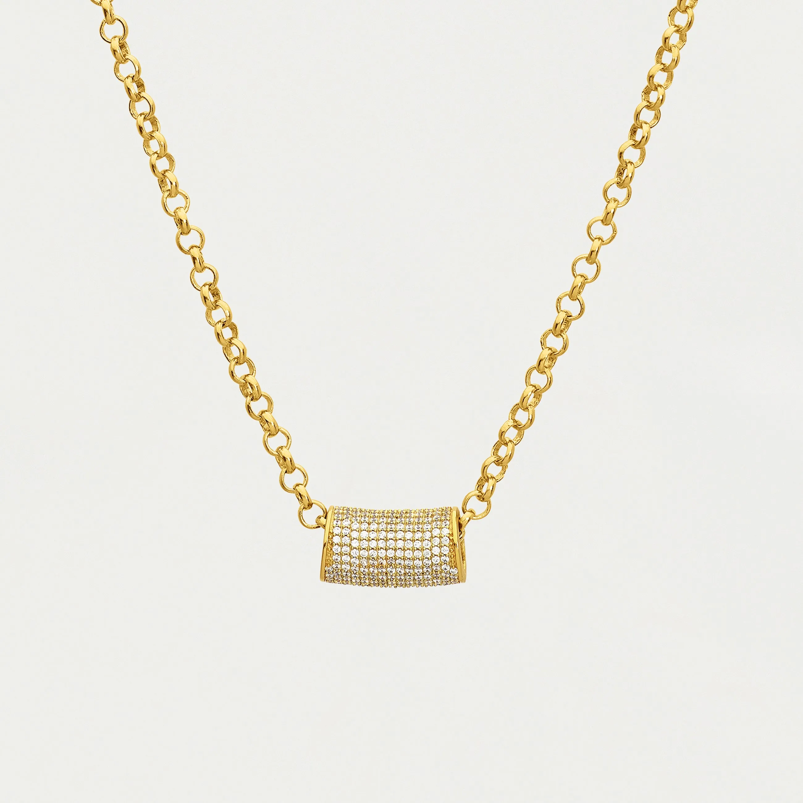 Signature Pavé Tube Necklace