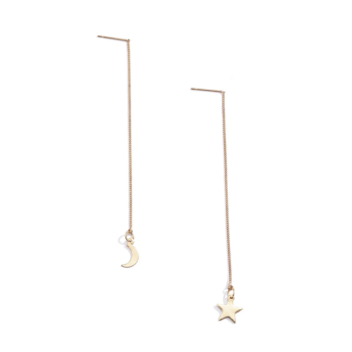 Simple Personality Long Asymmetrical Ears With Stars And Moon