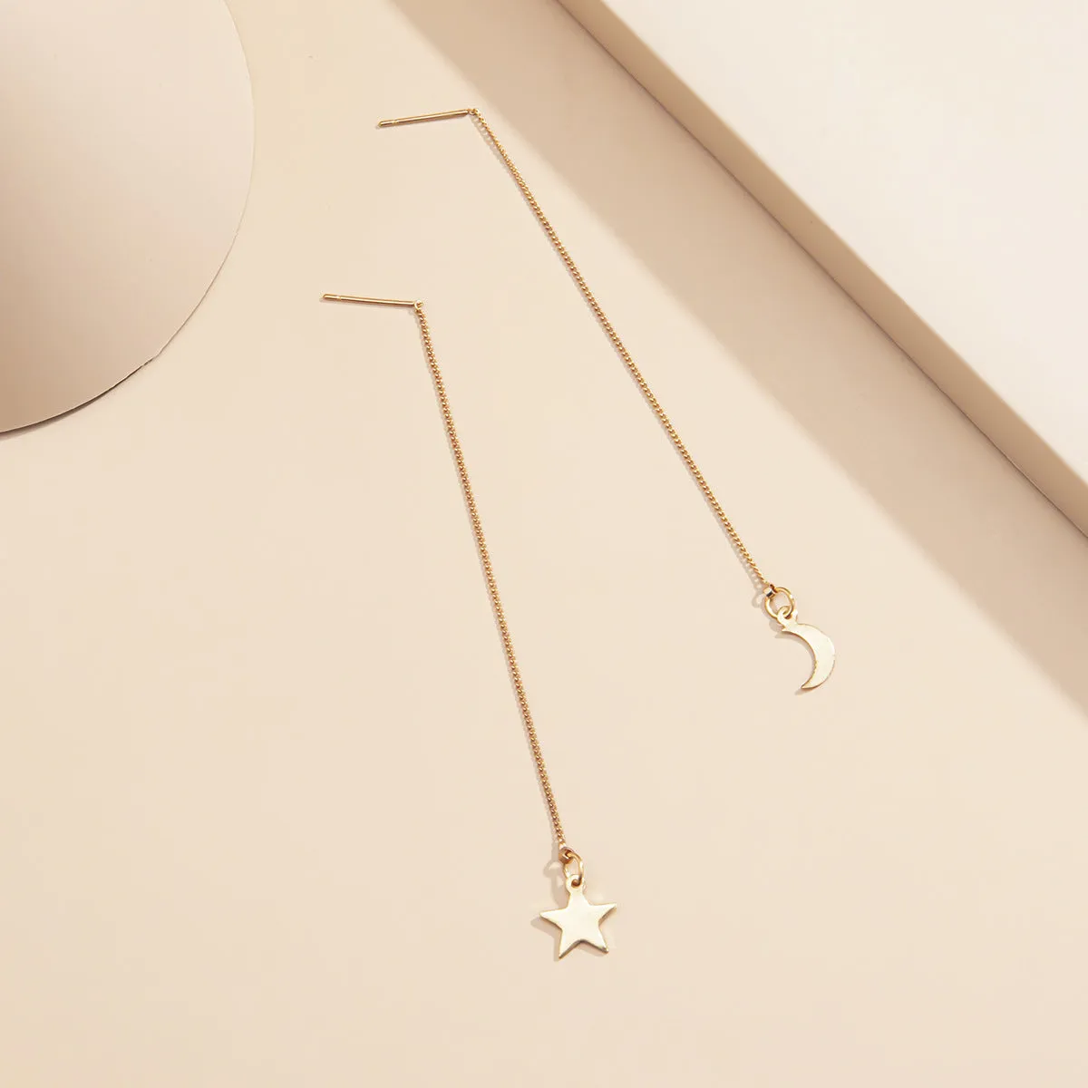 Simple Personality Long Asymmetrical Ears With Stars And Moon