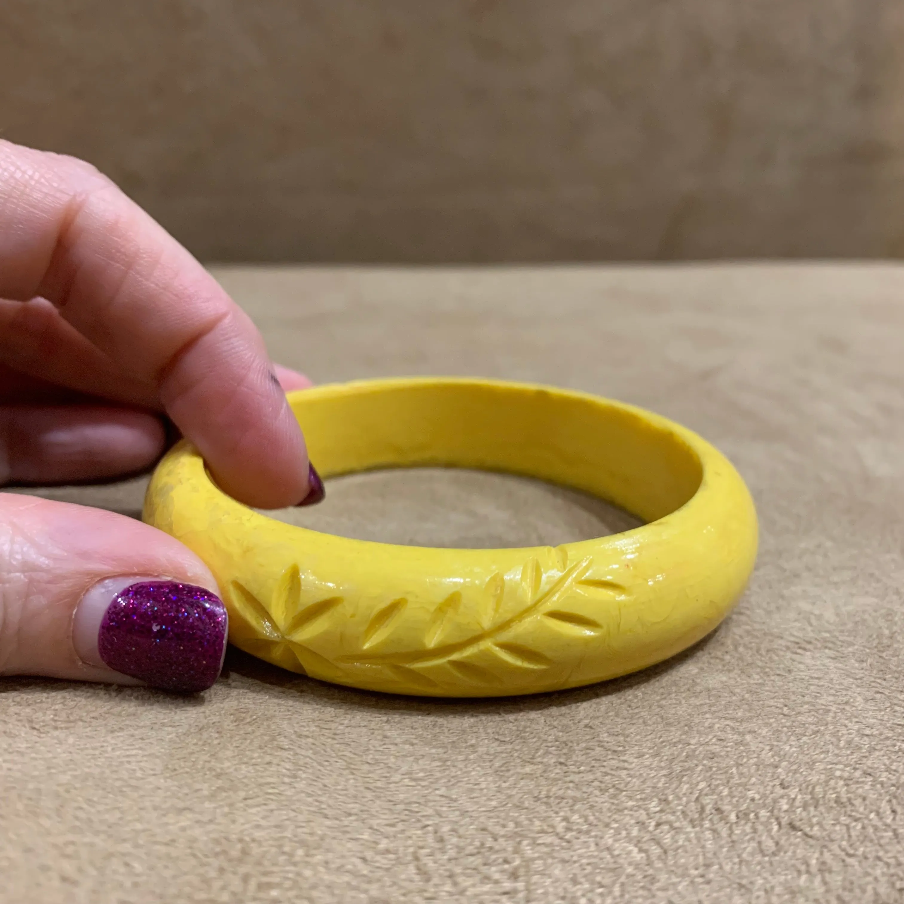 Splendette yellow marigold midi bangle