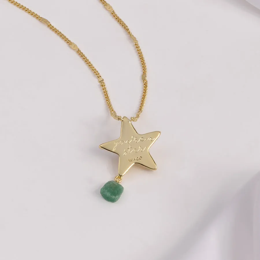 Starfish Aventurine Gold Necklace