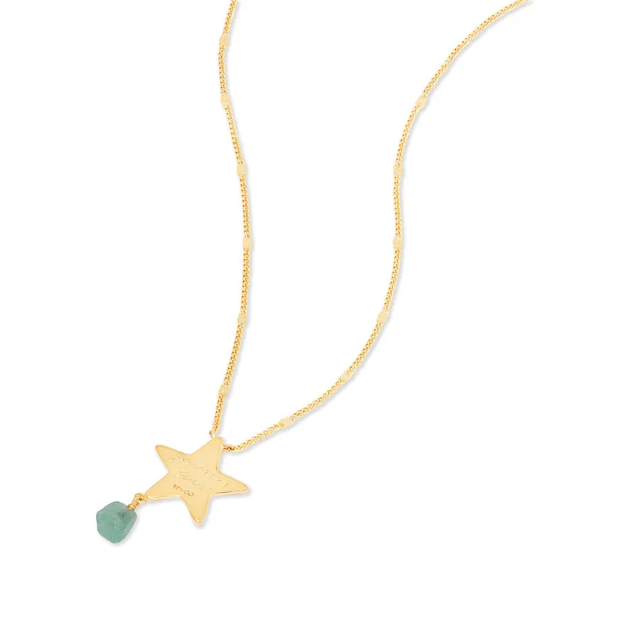 Starfish Aventurine Gold Necklace