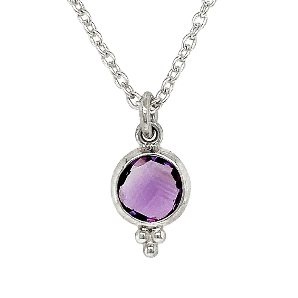 Sterling Silver & Amethyst Necklace