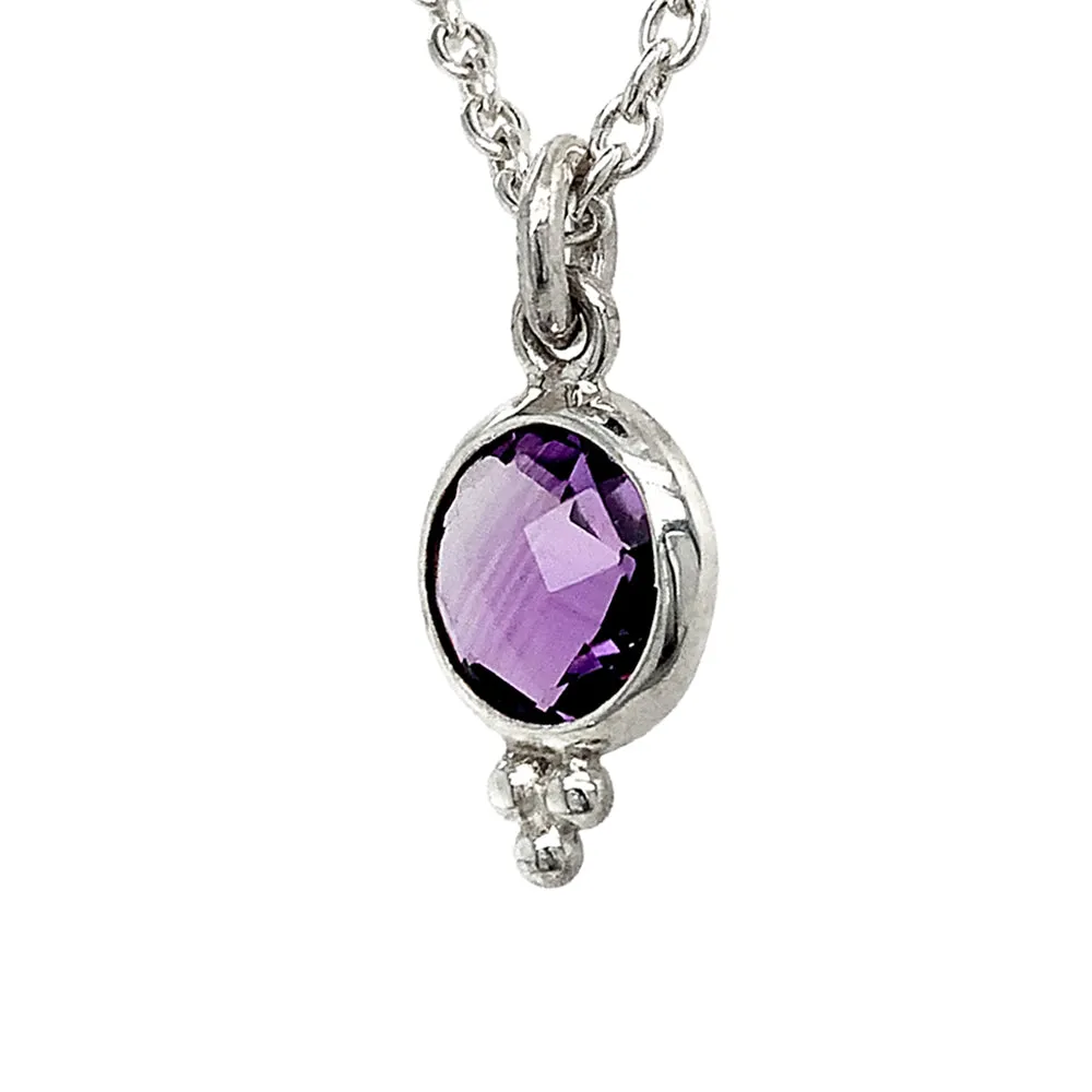 Sterling Silver & Amethyst Necklace