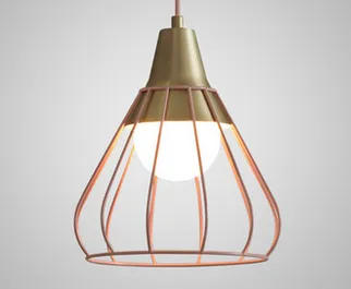 Svend Scandinavian Modern Chic Caged Pendant Lamp