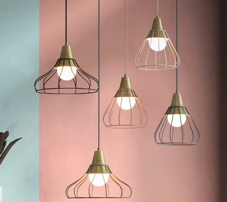 Svend Scandinavian Modern Chic Caged Pendant Lamp