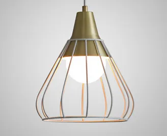 Svend Scandinavian Modern Chic Caged Pendant Lamp