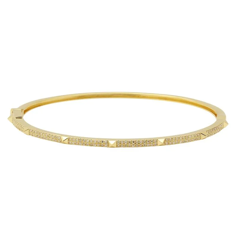 Thin Gold Studs Bangle