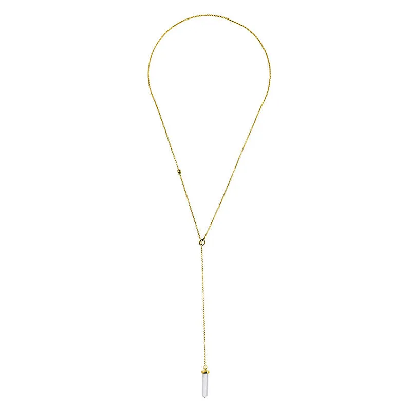 TIMELESS QUARTZ LOOP NECKLACE