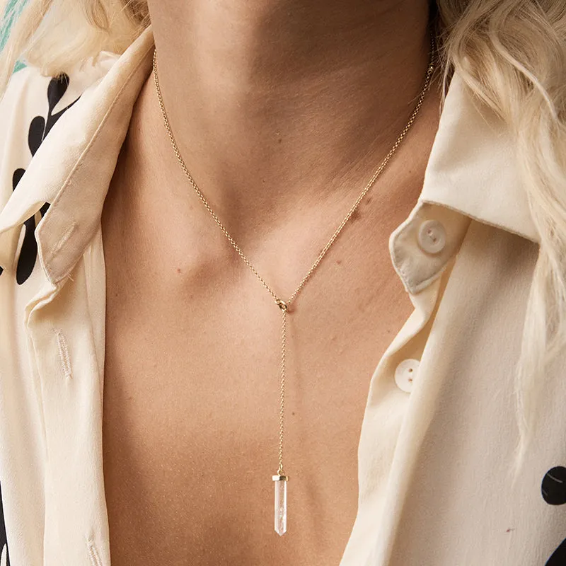 TIMELESS QUARTZ LOOP NECKLACE