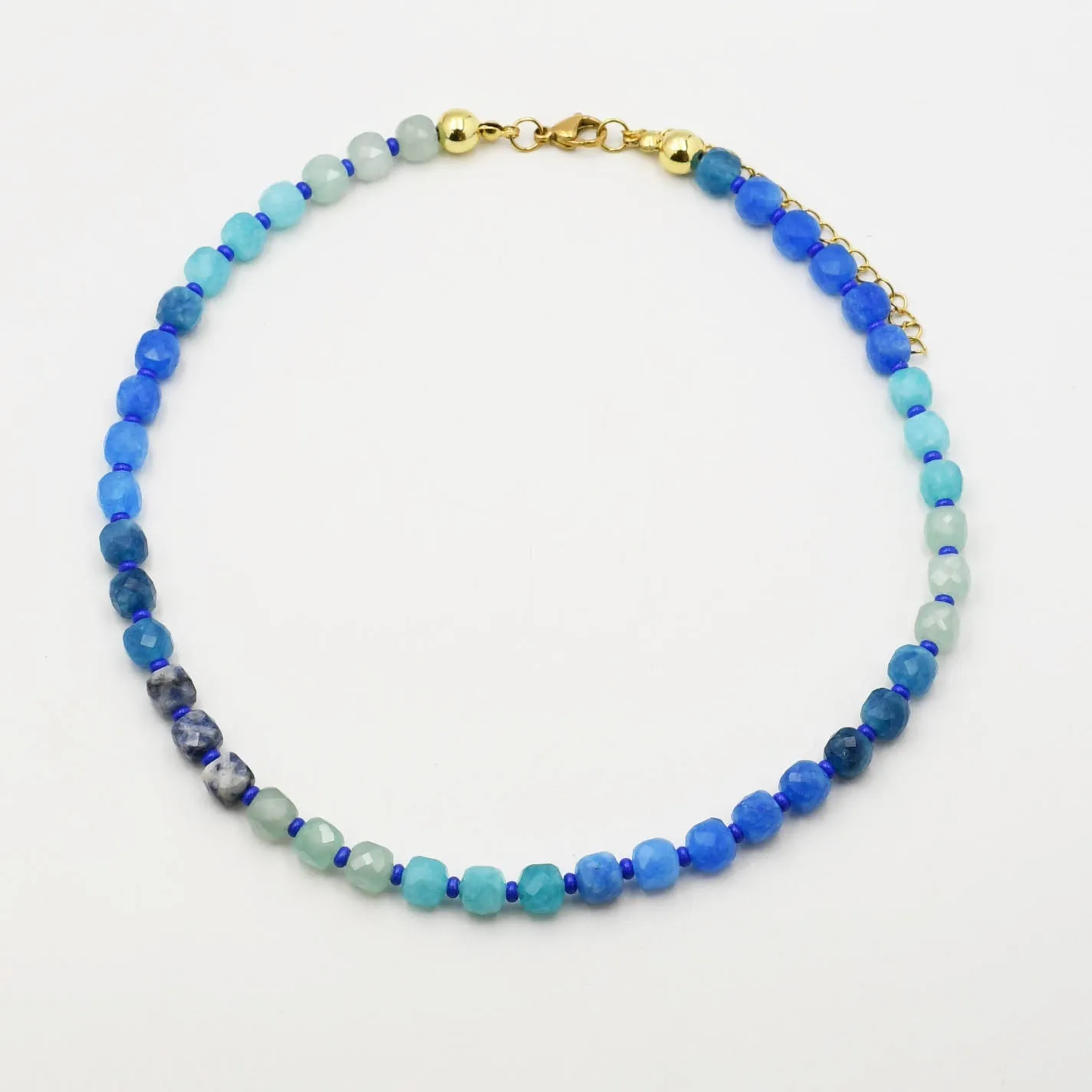 Treasure Jewels Colorful Treasure Blue Gemstone Necklace