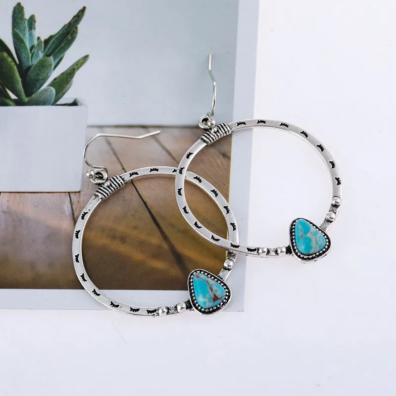 Turquoise Hoop Earrings