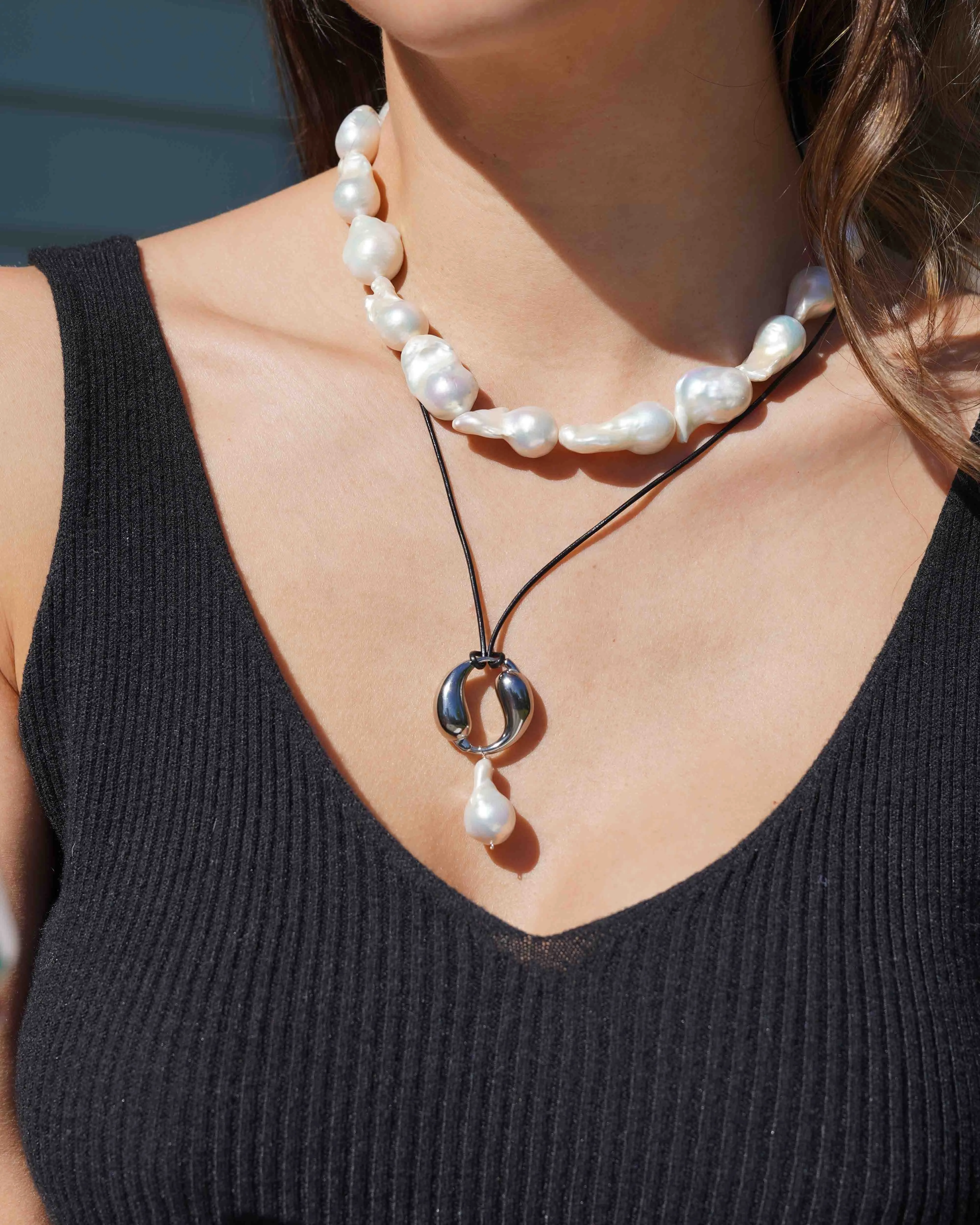 Vegan Spiral Drop Necklace