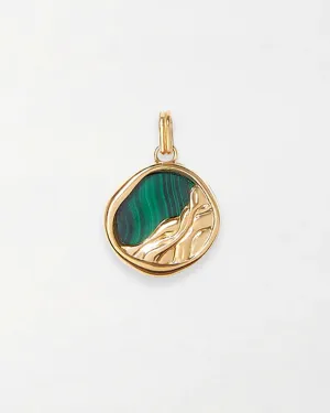 Victoria Malachite Pendant - Gold