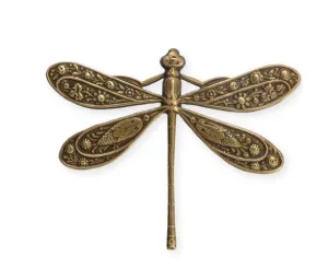 Vintaj Natural Brass- Ornate Dragonfly Pendant