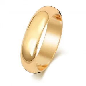 Wedding Band 18K D Shape 5mm Wedding  Ring WQ105UL/I