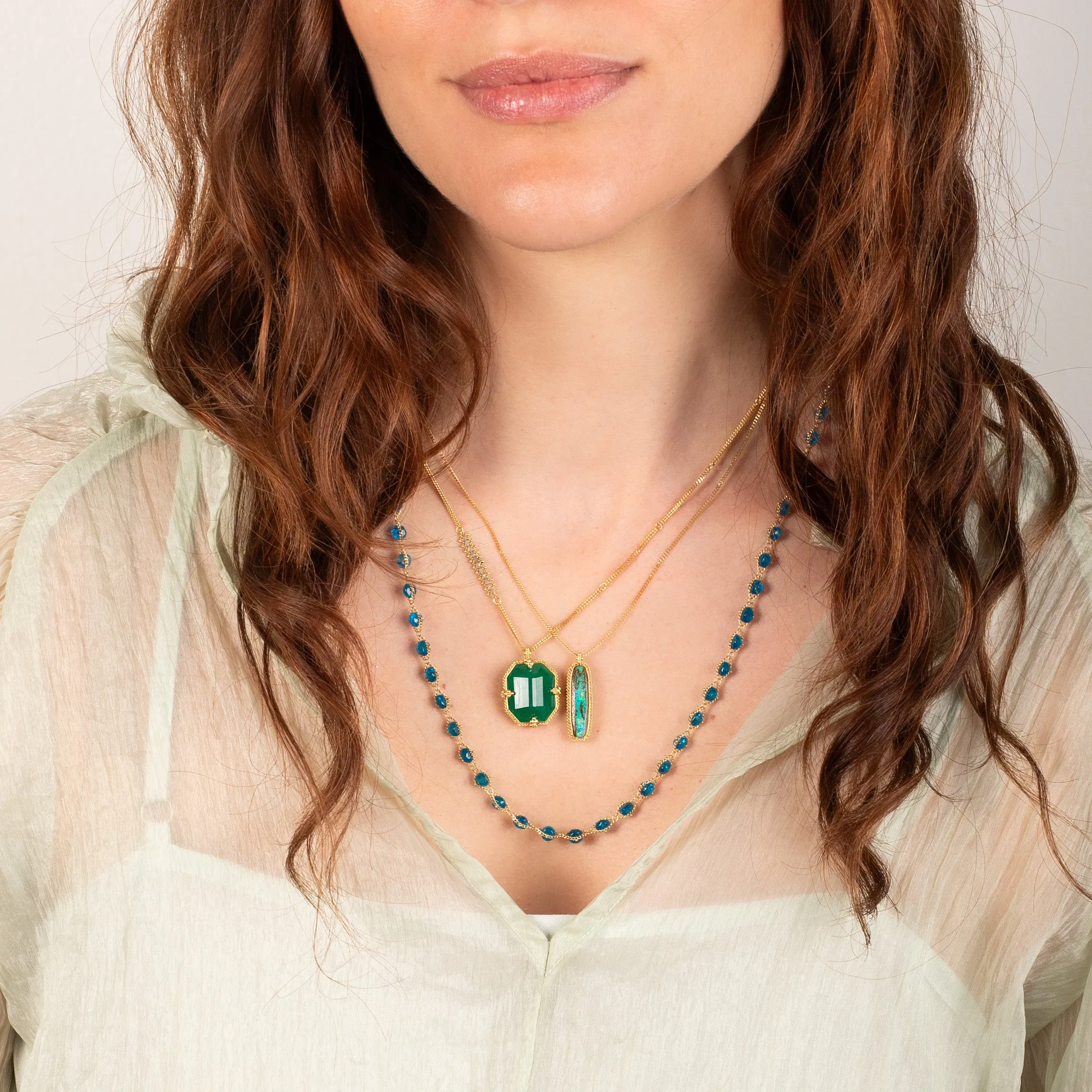 Woven Midnight Apatite Necklace