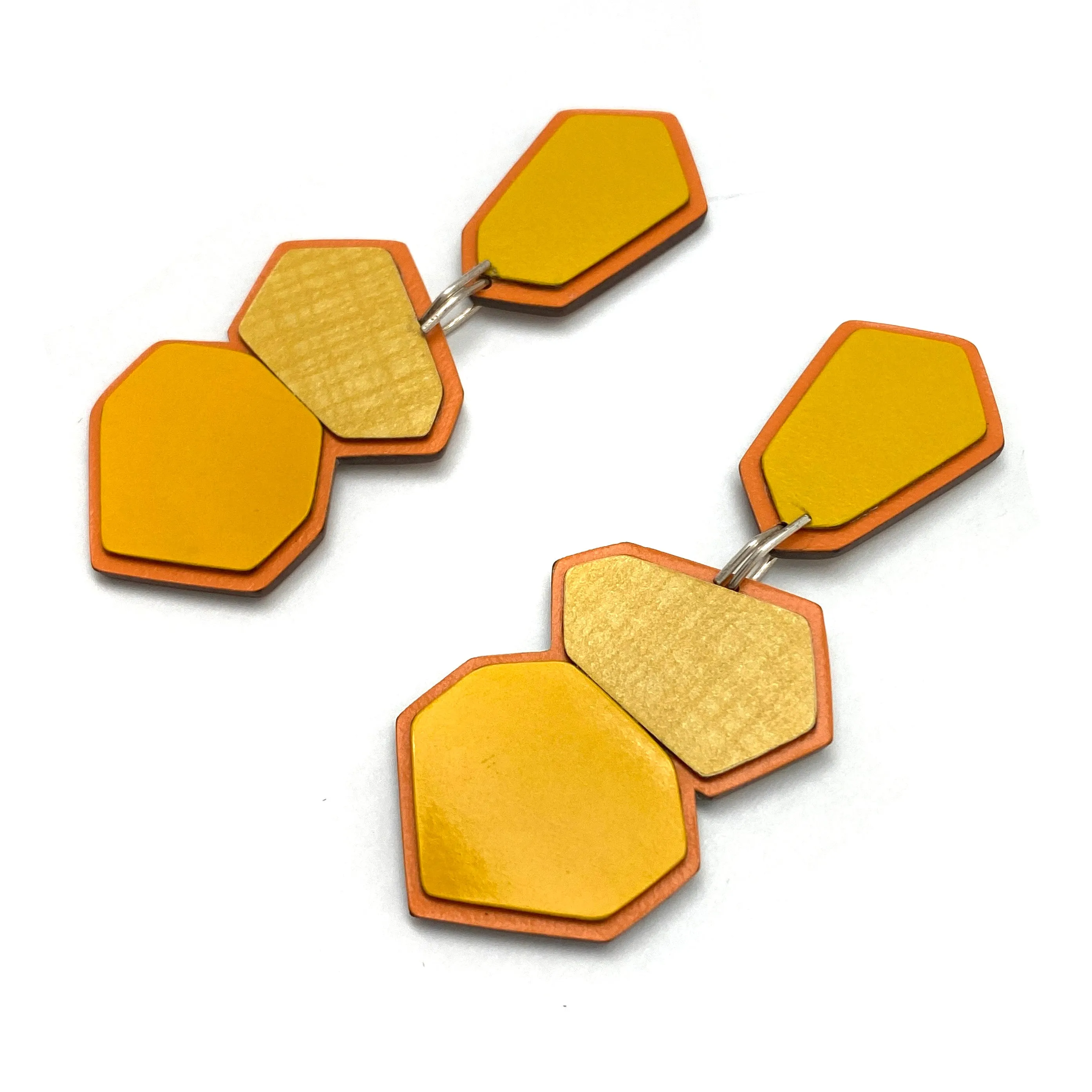 Yellow Geometric Studs