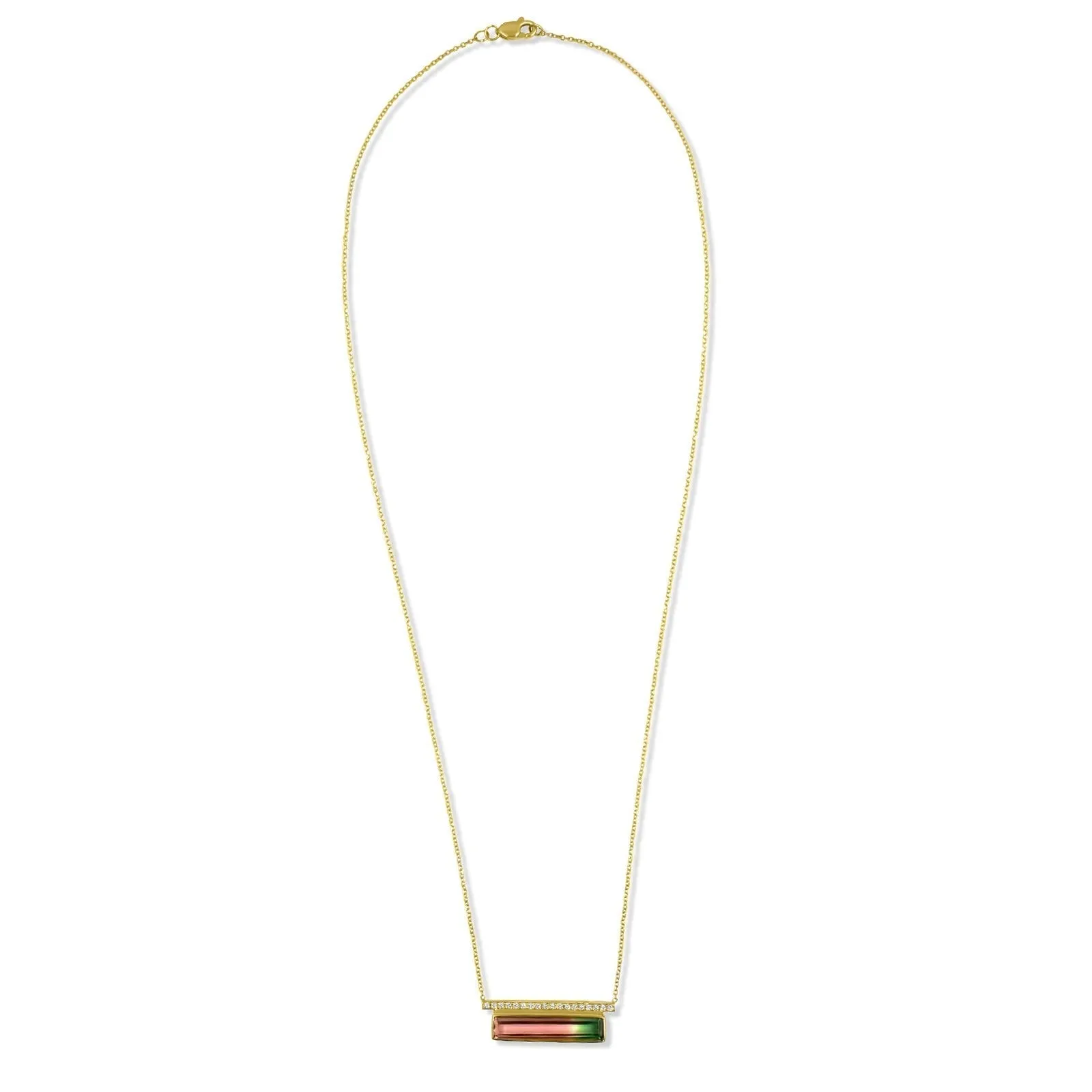 Yellow Gold Tourmaline Pendant