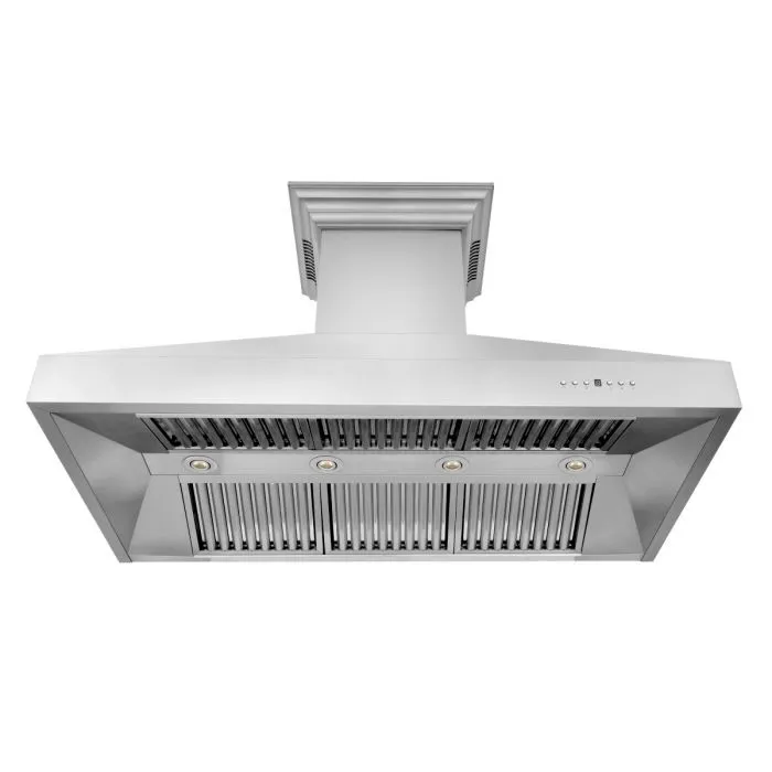 ZLINE 42 IN. Professional Wall Mount Range Hood in Stainless Steel with Built-In CrownSound® BlueTooth Speakers (667CRN-BT-42)